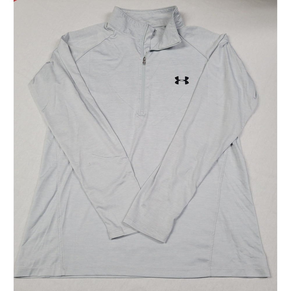 Under Armour Womens Tech Twist 1/2 Zip Pullover Halo Gray Lo. Sleeve 1320128 XXL